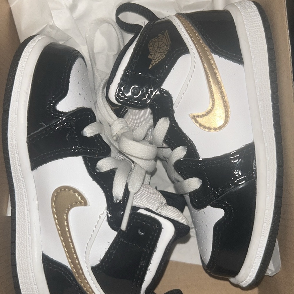 Jordan 1s Black and White High-Top Sneakers
